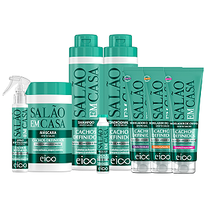 Kit Eico Salão em Casa Cachos Definidos 800ml Spray + Modelador