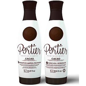 Kit Portier Cacao Selagem Alinhamento Capilar 1L