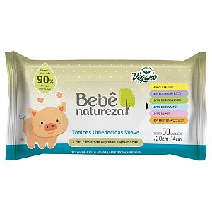 Bebê Natureza Toalhas Umedecidas Suave 50 Unidades