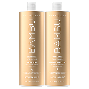 Kit Jacques Janine Hair Care Bambu Shampoo 800ml Condicionador Leave-In 750ml