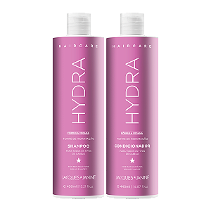 Kit Jacques Janine Hair Care Hydra Shampoo 450ml Condicionador Leave-In 440ml