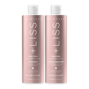 Kit Jacques Janine Hair Care Liss Shampoo 450ml Condicionador Leave-In 440ml