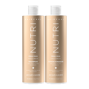 Kit Jacques Janine Hair Care Nutri Shampoo 450ml Condicionador Leave-In 440ml