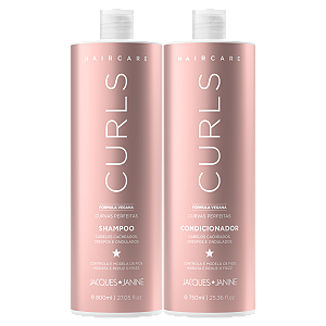 Kit Jacques Janine Hair Care Curls Shampoo 800ml Condicionador Leave-In 750ml