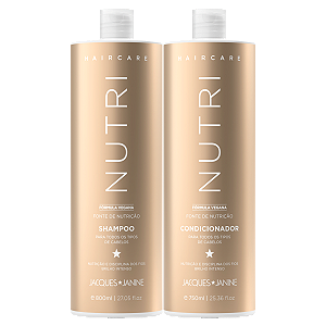 Kit Jacques Janine Hair Care Nutri Shampoo 800ml Condicionador Leave-In 750ml