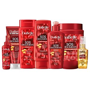 Kit Dabelle SOS Crescimento Tratamento Completo Fortalecimento Crescimento Máscara 800g