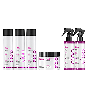 Kit Eico Pro Liso Mágico Tratamento Liso Alisados 6 Itens