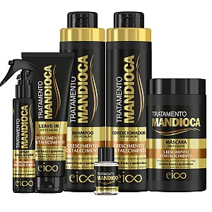 Kit Eico Tratamento Mandioca Hidratação Nutrição Completo