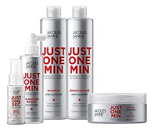 Kit Jacques Janine Just One Min Máscara 80g Blindagem 200ml