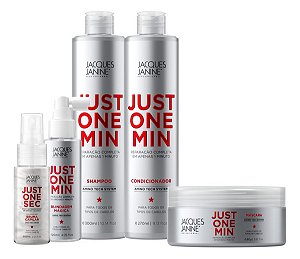 Kit Jacques Janine Just One Min Máscara 80g Blindagem 120ml