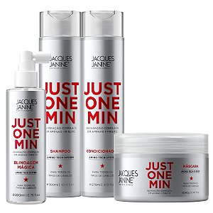 Kit Jacques Janine Just One Min Máscara 240g Blindagem 200ml