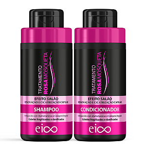 Kit Eico Rosa Mosqueta Shampoo 450ml + Condicionador 400ml
