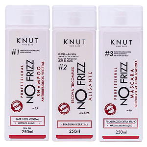 Knut Kit No Frizz Escova Tricomplex Alisante