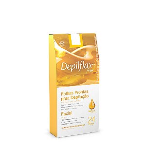 Depilflax Folhas Prontas para Depilação Facial Natural / 24 folhas