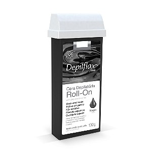 Depilflax Cera Depilatória Roll-on Negra 100g