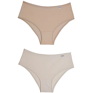 Del Rio Kit 2 Calcinhas Calça Cotton Mousse Nature Tamanho G