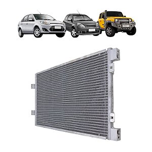 Condensador de Ar Condicionado Ford Fiesta, Ka, Jeep Troller