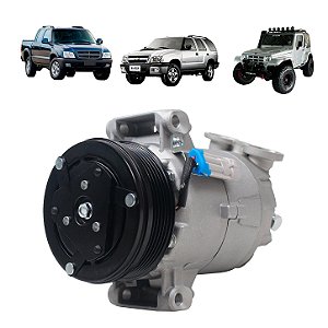 Compressor de Ar Condicionado CVC 125cc S10 2000 Até 2011 Blazer Troller 2.4 2.8 Gasolina 2.8 Diesel 2000 em Diante