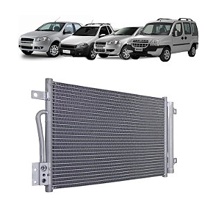 Condensador de Ar Condicionado Palio Siena Strada 1.0 1.4 2008> Doblo 1.4 1.8 E.Torq 2009 >