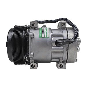 Compressor de Ar Condicionado 7H15 SANDEN Original 8044, 8242, 8112, 6028, 8176 Caminhão NH 1999 Até 2006, FH, FM 1998 ATé 2007 Caminhão VM Todos , Máquina Volvo