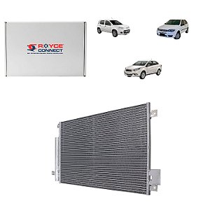 Condensador de Ar Condicionado Fiat Uno 2010> , Palio 2012> , Grand Siena Motor E-Torq Sistema Valeo