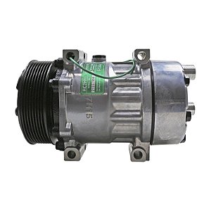 Compressor de Ar Condicionado Modelo 7h15 Descarga E Sucção Traseira 24v 8pk