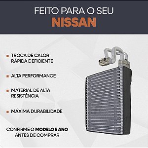 Evaporador de Ar Condicionado Nissan Sentra 2007 a 2014