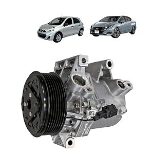 Compressor de Ar Condicionado Calsonic Nissan March Versa Motor 1.0 2015 em diante