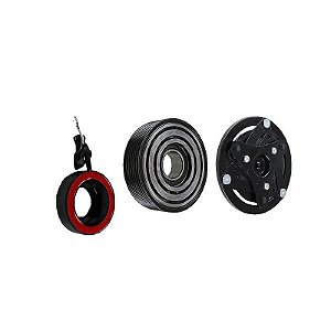 Conjunto Embreagem Compressor de Ar Condicionado 10SR13C Toyota Etios 7pk 105mm