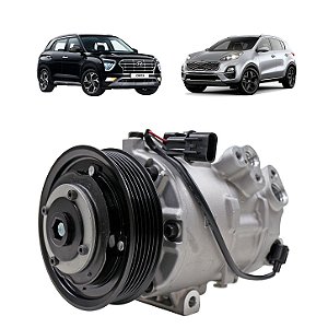 Compressor de Ar Condicionado Mod Dve16n Creta 2.0 2017 Em Diante Conexão 19mm