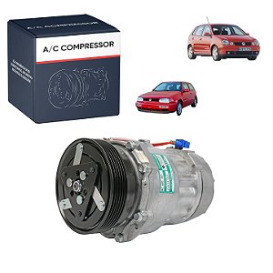 Compressor de Ar Condicionado Mod Zylinder SD7V16 1100 Polo 2001 Golf anterior a 1998 Passat Eurovan