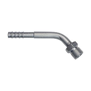 Conexão O´ring 45º Macho 06mm Aluminio Fixo s Clip