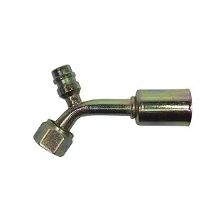 Conexão O'ring 45º Fêmea 08mm Aço Válvula Serviço R134a