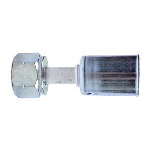 Conexão Radial Reta Fêmea 08mm Aluminio c Clip Universal a