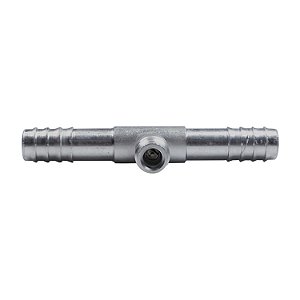 Emenda 10mm Alumínio c Válvula de Serviço a s Clip R134a