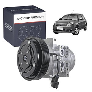 Compressor de Ar Condicionado Mod Denso Ford Ka Fiesta 1.01.6 2007 Até 2013
