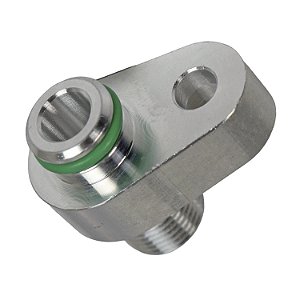 Conector Condensador de Ar Condicionado Fox Gol Radial 8mm Niple 6mm Alumínio