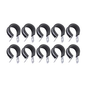 Abraçadeira de AçoBorracha 19x25 p Mangueira 10mm 10 Pçs
