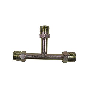 Emenda Tipo T 08mm Aço Rosca Macho Fixa