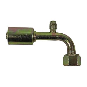 Conexão O'ring 90º Fêmea 08mm Aço cServiço R12 c Clip