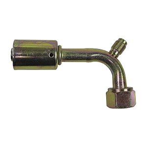 Conexão O'ring 90º Fêmea 08mm Aço cServiço R12 c Clip