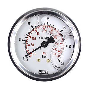 Relógio Manômetro de Alta Pressão -1+30Barx-14+430 PSI