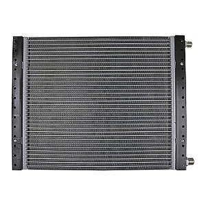 Condensador de Ar Condicionado Universal 14x18 Espessura 16mm Conexões Descarga