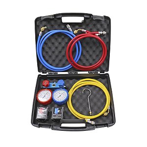 Manômetro R1234YF ERRECOM com Mangueiras 2 Metros