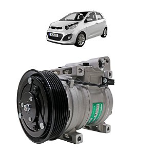 Compressor Mod Halla HS09 Picanto 1.0 Flex 3CL 2013 diante
