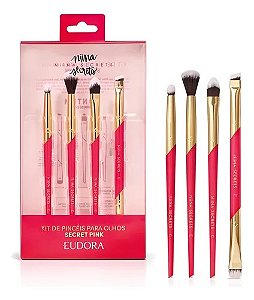 KIT DE PINCEIS DE OLHOS SECRET PINK NIINA SECRETS