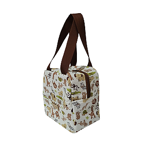 Bolsa Térmica Desenho Safari Marrom