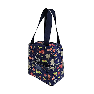 Bolsa Térmica Desenho Safari Azul