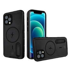 Capa A Prova D'Agua Nautical Preta Para Iphone 12 Pro Max