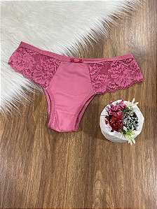 Calcinha Conforto Lisa Com Renda